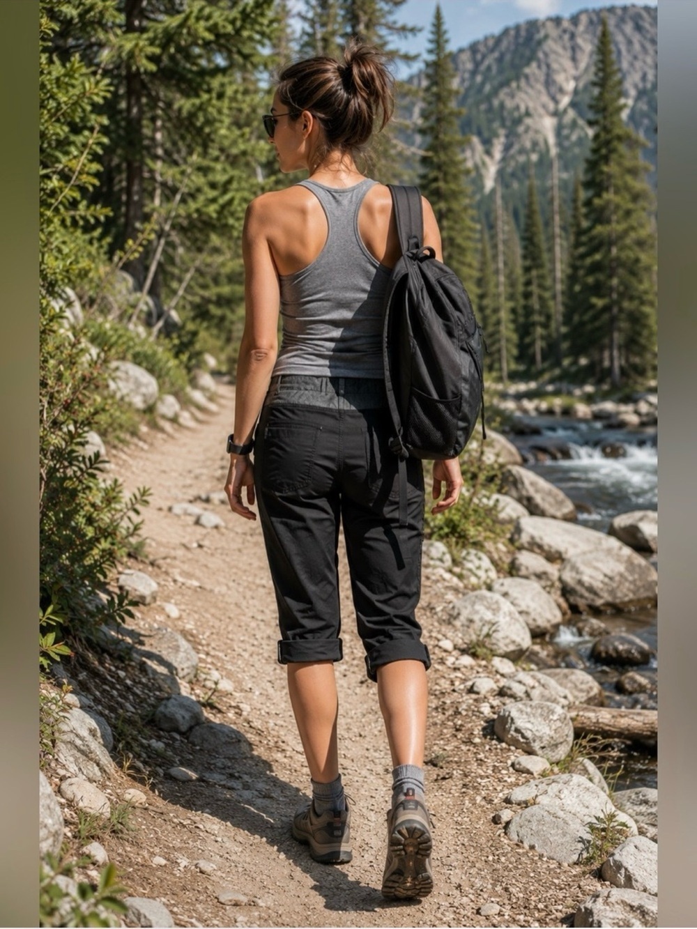 Royal Robbins XS Black Roll Up Hiking Pants Lightweight Travel Outdoor Utility